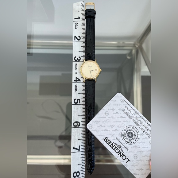 LONGINES 🐎 Ladies Mini Watch Presencé. Gold & Black. NEW + Box. - Picture 7 of 10